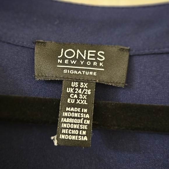 Jones New York Embellished Short Sleeve Top Women's Plus Size 3XL - Picture 2 of 4